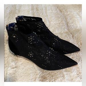 Ted Baker Black Embellished Ankle Boots